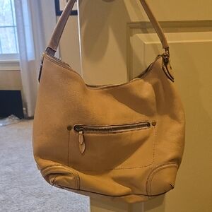 Cole Haan Elegant Tan Leather Shoulder Bag